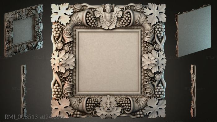Picture frame with grapes and an angel 3d STL model