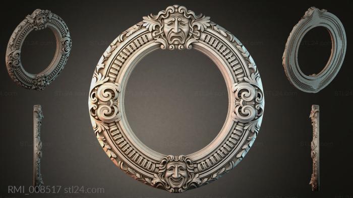 Round frame with mask and spirals 3d STL model