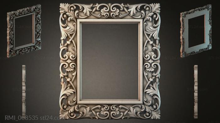 Mirror frame with acanthus scrolls and rosettes 3d STL model