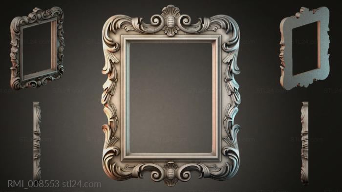 Frame with scrolls and a sink for CNC 3d STL model