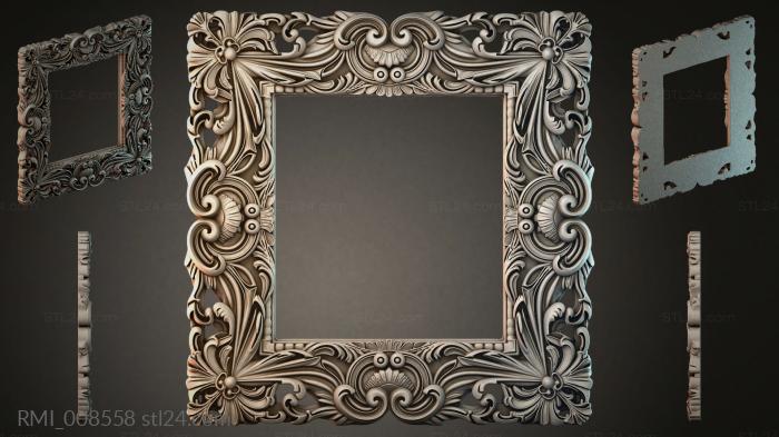 Рамы декоративные, обрамления (RMI_008558) 3D модель для ЧПУ станка