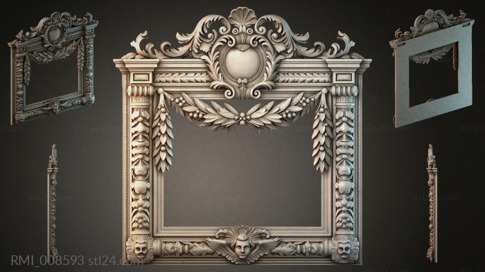 Рамы декоративные, обрамления (RMI_008593) 3D модель для ЧПУ станка