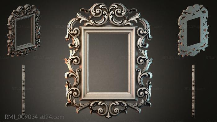Рамы декоративные, обрамления (RMI_009034) 3D модель для ЧПУ станка