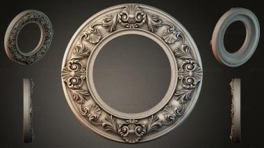 Decorative frames, framing Round molding with acanthus and volutes 3d model
