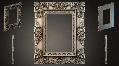 Decorative frames, framing Ornamental frame with volutes and acanthus 3d model