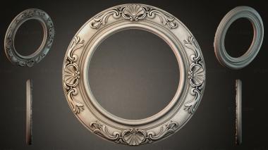 Decorative frames, framing Round frame with acanthus scrolls and fan rosettes 3d model