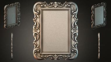 Decorative frames, framing Picture frame with volutes and floral elements 3d model