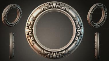 Decorative frames, framing Round frame with acanthus ornament 3d model