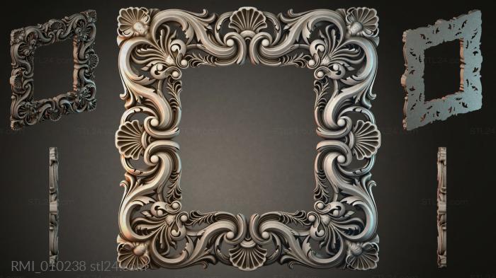Рамы декоративные, обрамления (RMI_010238) 3D модель для ЧПУ станка