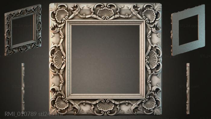 Рамы декоративные, обрамления (RMI_010789) 3D модель для ЧПУ станка