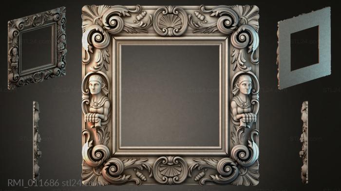 Рамы декоративные, обрамления (RMI_011686) 3D модель для ЧПУ станка