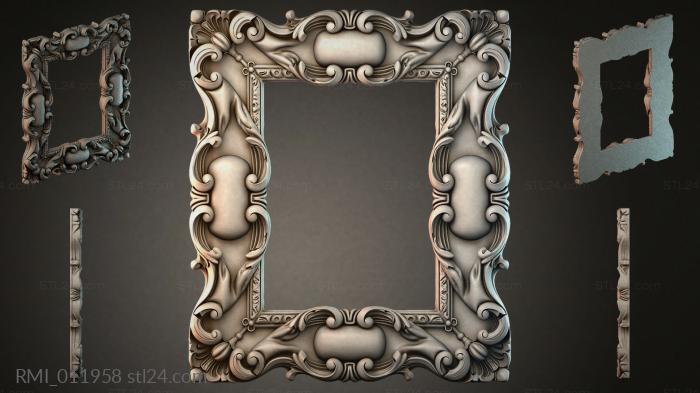 Рамы декоративные, обрамления (RMI_011958) 3D модель для ЧПУ станка