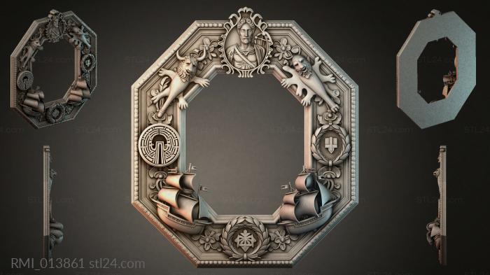 Рамы декоративные, обрамления (RMI_013861) 3D модель для ЧПУ станка