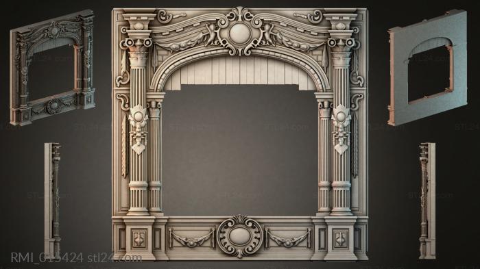 Рамы декоративные, обрамления (RMI_015424) 3D модель для ЧПУ станка