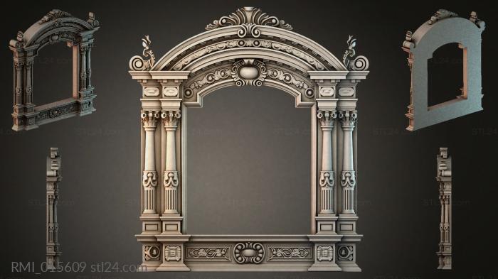 Рамы декоративные, обрамления (RMI_015609) 3D модель для ЧПУ станка