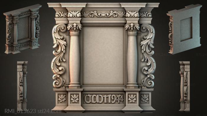 Рамы декоративные, обрамления (RMI_015623) 3D модель для ЧПУ станка