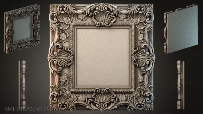 Рамы декоративные, обрамления (RMI_016207) 3D модель для ЧПУ станка