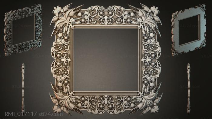 Рамы декоративные, обрамления (RMI_017117) 3D модель для ЧПУ станка