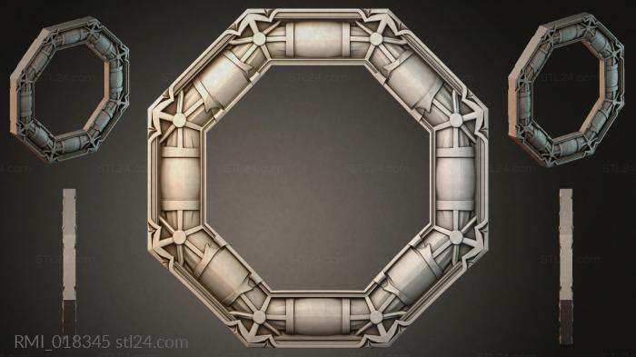 Рамы декоративные, обрамления (RMI_018345) 3D модель для ЧПУ станка