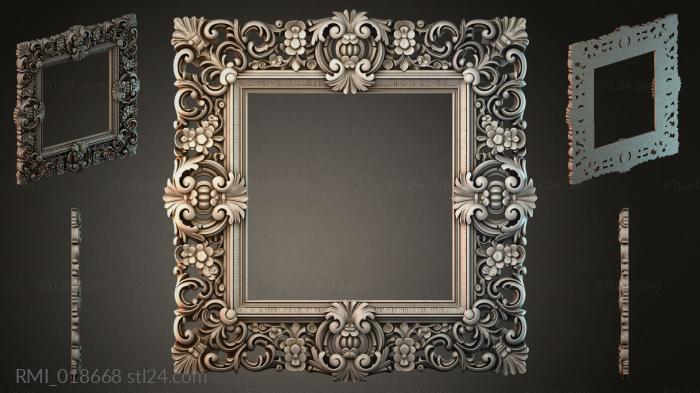 Рамы декоративные, обрамления (RMI_018668) 3D модель для ЧПУ станка