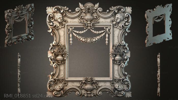 Рамы декоративные, обрамления (RMI_018851) 3D модель для ЧПУ станка
