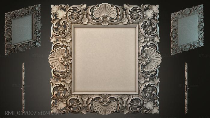 Рамы декоративные, обрамления (RMI_019007) 3D модель для ЧПУ станка