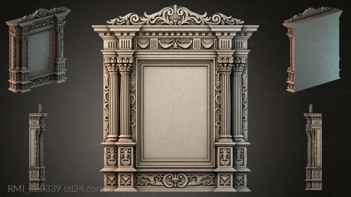 Рамы декоративные, обрамления (RMI_020339) 3D модель для ЧПУ станка