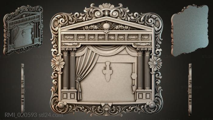 Рамы декоративные, обрамления (RMI_020593) 3D модель для ЧПУ станка