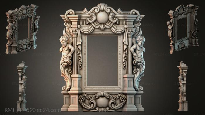 Рамы декоративные, обрамления (RMI_021590) 3D модель для ЧПУ станка