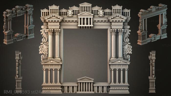Рамы декоративные, обрамления (RMI_021593) 3D модель для ЧПУ станка