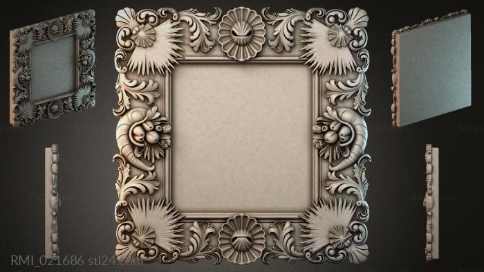 Рамы декоративные, обрамления (RMI_021686) 3D модель для ЧПУ станка