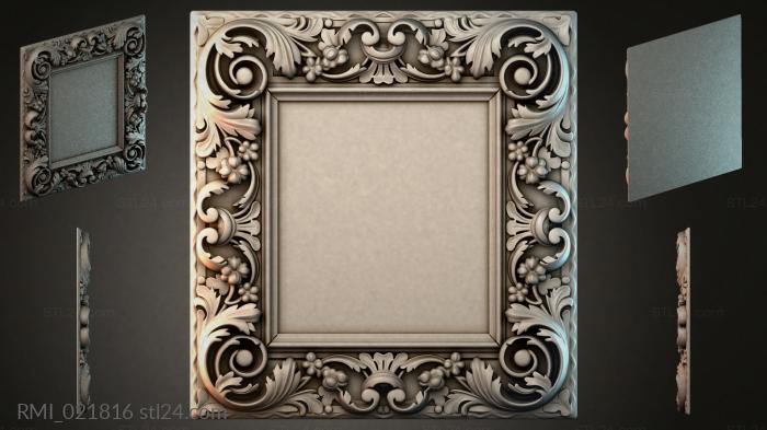 Рамы декоративные, обрамления (RMI_021816) 3D модель для ЧПУ станка