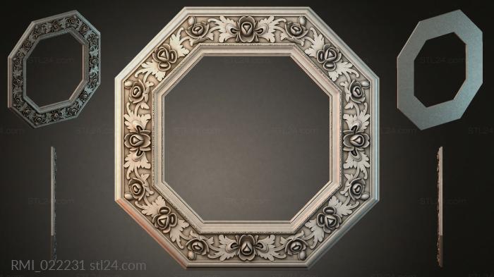 Рамы декоративные, обрамления (RMI_022231) 3D модель для ЧПУ станка