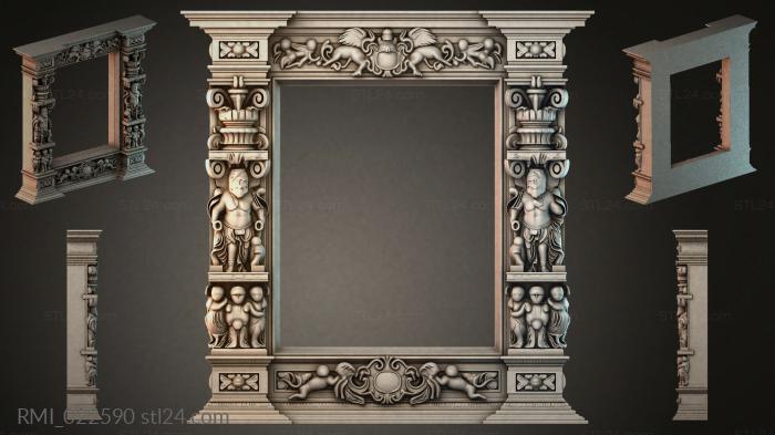 Рамы декоративные, обрамления (RMI_022590) 3D модель для ЧПУ станка