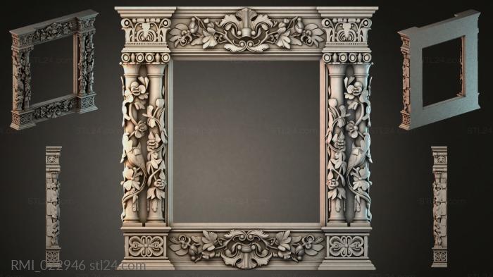 Рамы декоративные, обрамления (RMI_022946) 3D модель для ЧПУ станка