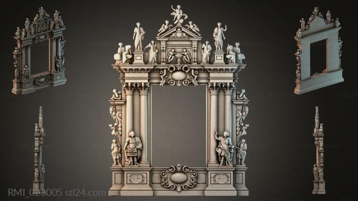 Рамы декоративные, обрамления (RMI_023005) 3D модель для ЧПУ станка