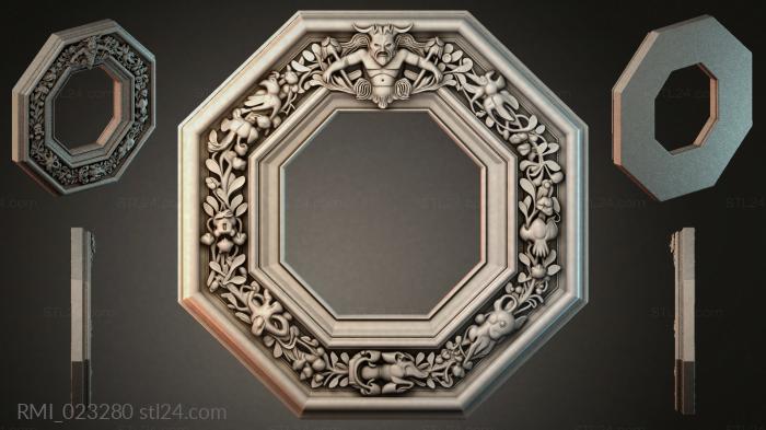 Рамы декоративные, обрамления (RMI_023280) 3D модель для ЧПУ станка