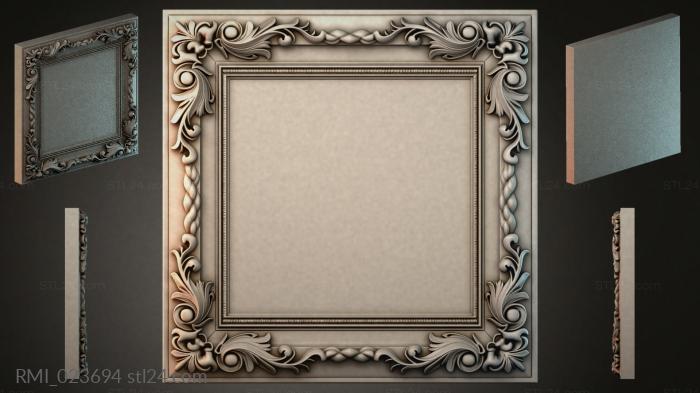 Рамы декоративные, обрамления (RMI_023694) 3D модель для ЧПУ станка