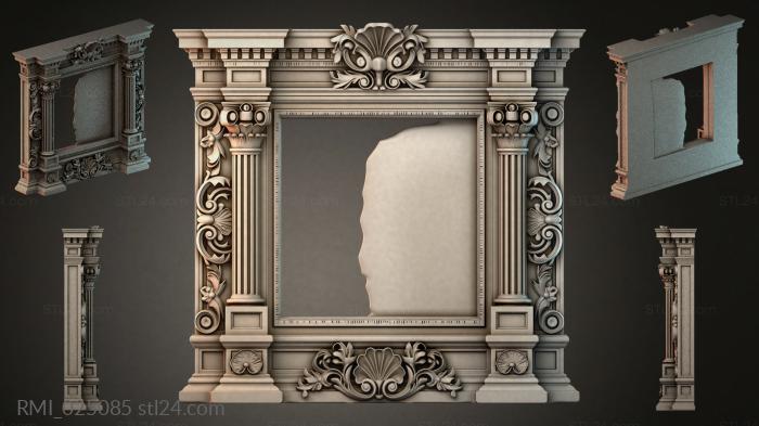 Рамы декоративные, обрамления (RMI_025085) 3D модель для ЧПУ станка