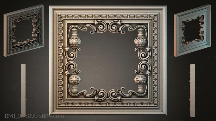 Рамы декоративные, обрамления (RMI_025090) 3D модель для ЧПУ станка