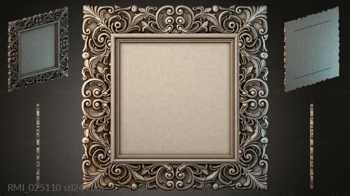 Рамы декоративные, обрамления (RMI_025110) 3D модель для ЧПУ станка