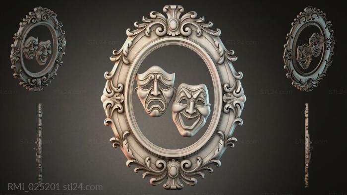 Рамы декоративные, обрамления (RMI_025201) 3D модель для ЧПУ станка