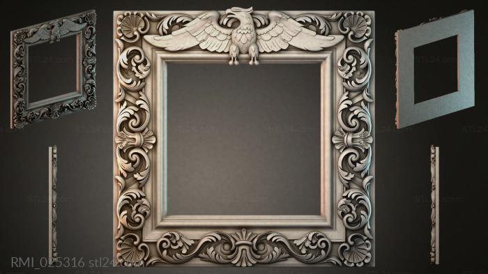 Рамы декоративные, обрамления (RMI_025316) 3D модель для ЧПУ станка