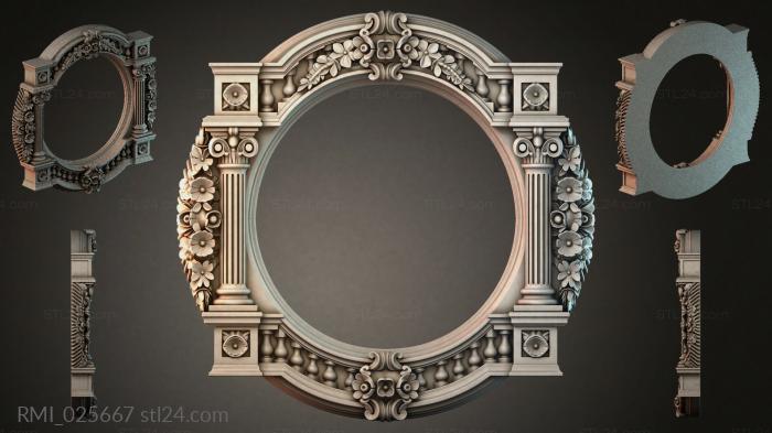 Рамы декоративные, обрамления (RMI_025667) 3D модель для ЧПУ станка