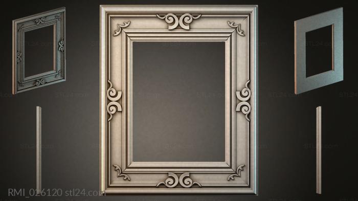 Рамы декоративные, обрамления (RMI_026120) 3D модель для ЧПУ станка
