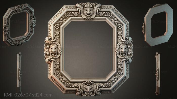 Рамы декоративные, обрамления (RMI_026707) 3D модель для ЧПУ станка
