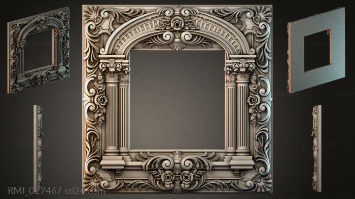 Рамы декоративные, обрамления (RMI_027467) 3D модель для ЧПУ станка