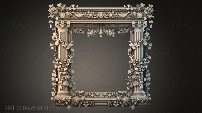 Рамы декоративные, обрамления (RMI_030569) 3D модель для ЧПУ станка