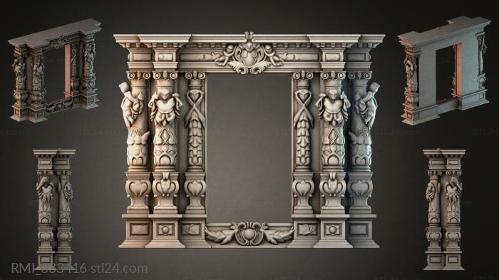 Рамы декоративные, обрамления (RMI_033416) 3D модель для ЧПУ станка