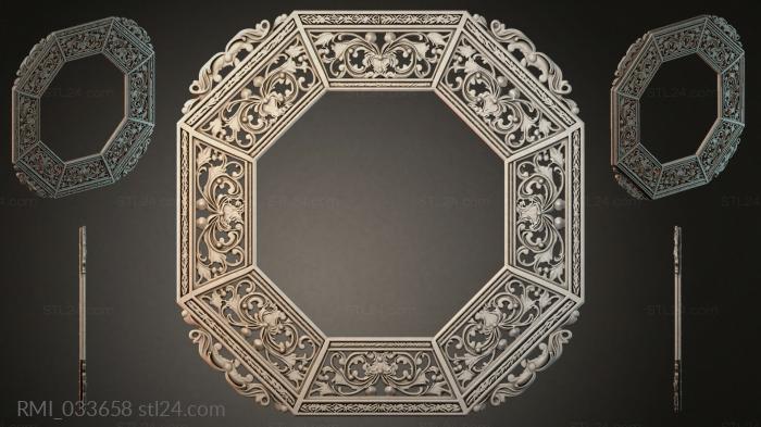 Рамы декоративные, обрамления (RMI_033658) 3D модель для ЧПУ станка